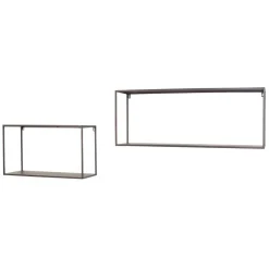 Best Hängeregal Set in Grau - Accaro (zweiteilig) Regale