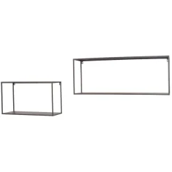 Best Hängeregal Set in Grau - Accaro (zweiteilig) Regale