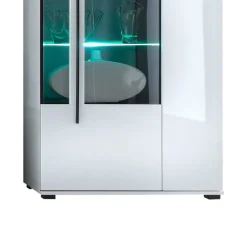 Best Hochglanz Highboard Jetongos in Weiß Glas Highboards|Vitrinen