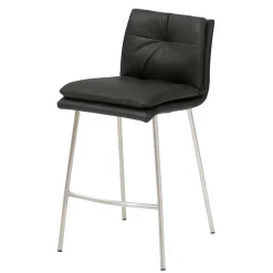 Best Hochhocker mit Rückenlehne in Dunkelgrau - Hobart Hocker