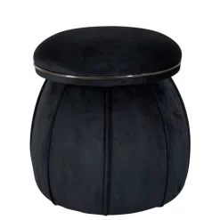 Best Hocker in Schwarz mit Dunkelgrau - Paladion Hocker