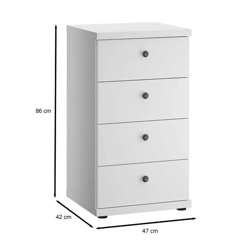 Best Hohe Kommode mit vier Schubladen - Flinn Kommoden