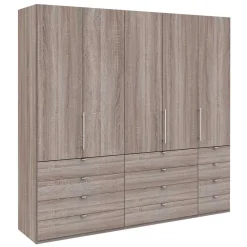Outlet Hoher Kleiderschrank foliert - Crenba Kleiderschränke