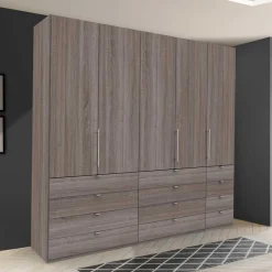 Outlet Hoher Kleiderschrank foliert - Crenba Kleiderschränke