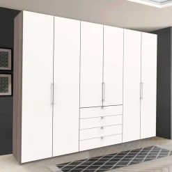 Outlet Hoher Kleiderschrank mit 3 Falttüren - Tivierto Kleiderschränke|Schränke