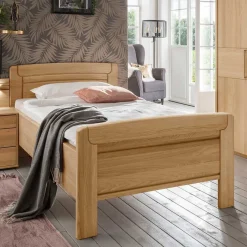 Clearance Holz Einzelbett mit Kopf- und Fußteil - Emdsiva Betten