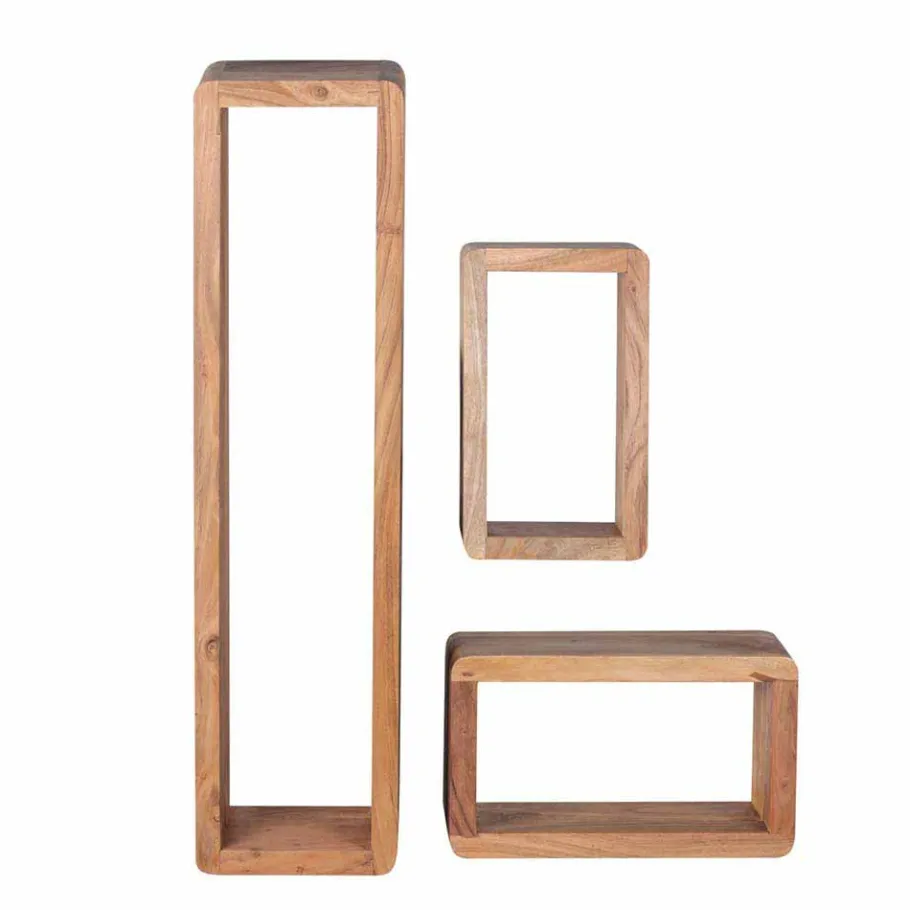 Sale Holz Hängeregal Set Drolivio im Stil modern (dreiteilig) Regale