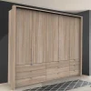 Hot Holzoptik Kombi-Kleiderschrank in Eiche Sägerau - Zayun Kleiderschränke