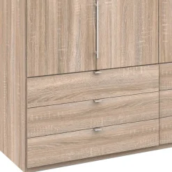 Hot Holzoptik Kombi-Kleiderschrank in Eiche Sägerau - Zayun Kleiderschränke