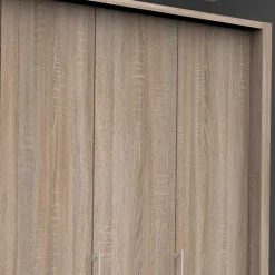 Hot Holzoptik Kombi-Kleiderschrank in Eiche Sägerau - Zayun Kleiderschränke