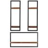 Sale Industrial Hängeboards mit Holzablagen - Mendoza (dreiteilig) Regale