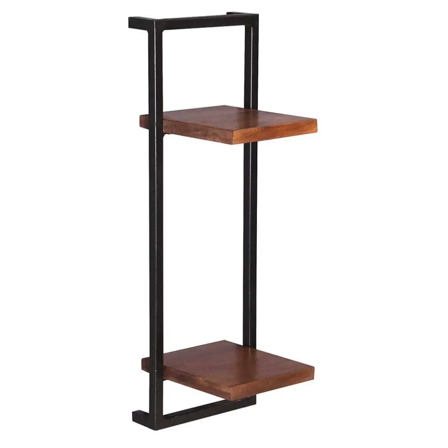 Sale Industrial Hängeboards mit Holzablagen - Mendoza (dreiteilig) Regale