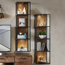 Best Industrial HĂ€ngeregal in Dekor Eiche Dunkel - Xindus Regale