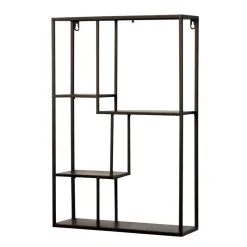 Best Industrial Hängeregal in Schwarz - 40x60x12 cm - Limburg Regale