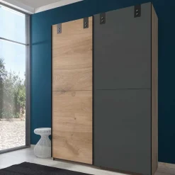 Industrial Schiebetürenschrank zweifarbig - Janeiro Kleiderschränke