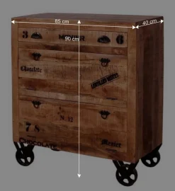 Best Industry Garderobenmöbel Indri aus Mangobaum Massivholz (sechsteilig) Garderoben