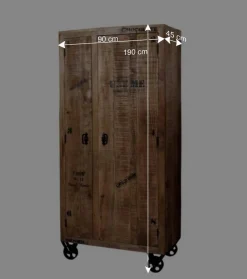 Best Industry Garderobenmöbel Indri aus Mangobaum Massivholz (sechsteilig) Garderoben