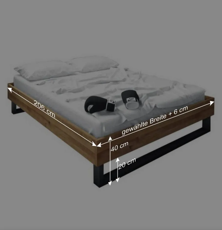 Clearance Jugendbett Manzey aus Wildeiche Massivholz Betten