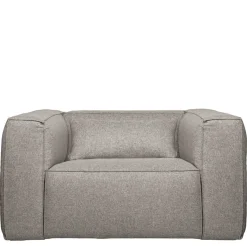 Discount Kantiger Polstersessel in Hellgrau - Loytami Sessel