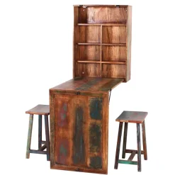 Sale Küchenbar ausklappbar im Shabby Chic - Jamaica (dreiteilig) Sitzgruppe