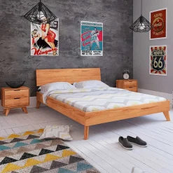 Sale Kernbuche Ehebett in Unterlänge - Junola I (dreiteilig) Betten