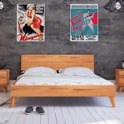 Clearance Kernbuche Holzbett in Überlänge 210 cm - Junola I Betten