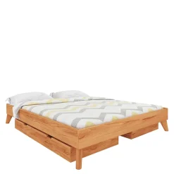 Outlet Kernbuche Holzbett ohne Kopfteil - Junola V Betten