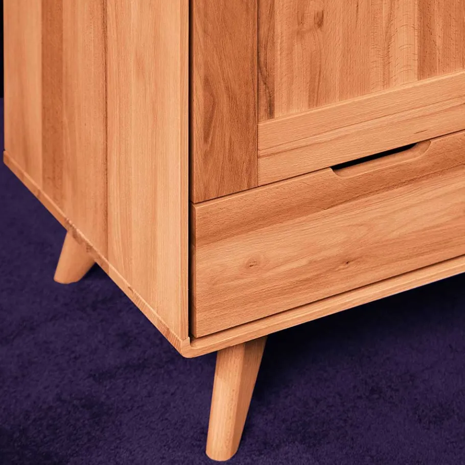 Best Kernbuche Kleiderschrank mit 2 Türen - Junola Kleiderschränke|Schränke