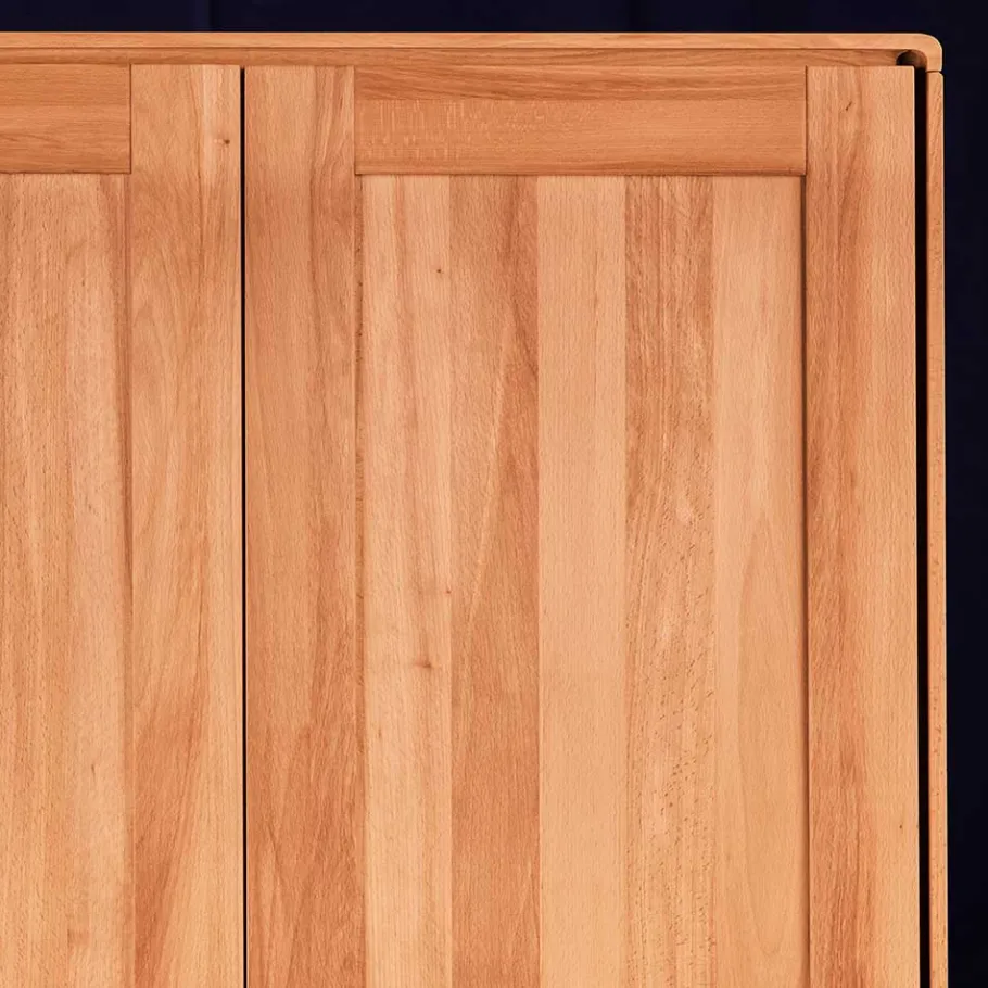 Best Kernbuche Kleiderschrank mit 2 Türen - Junola Kleiderschränke|Schränke