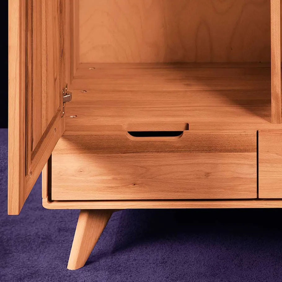 Best Kernbuche Kleiderschrank mit 2 Türen - Junola Kleiderschränke|Schränke