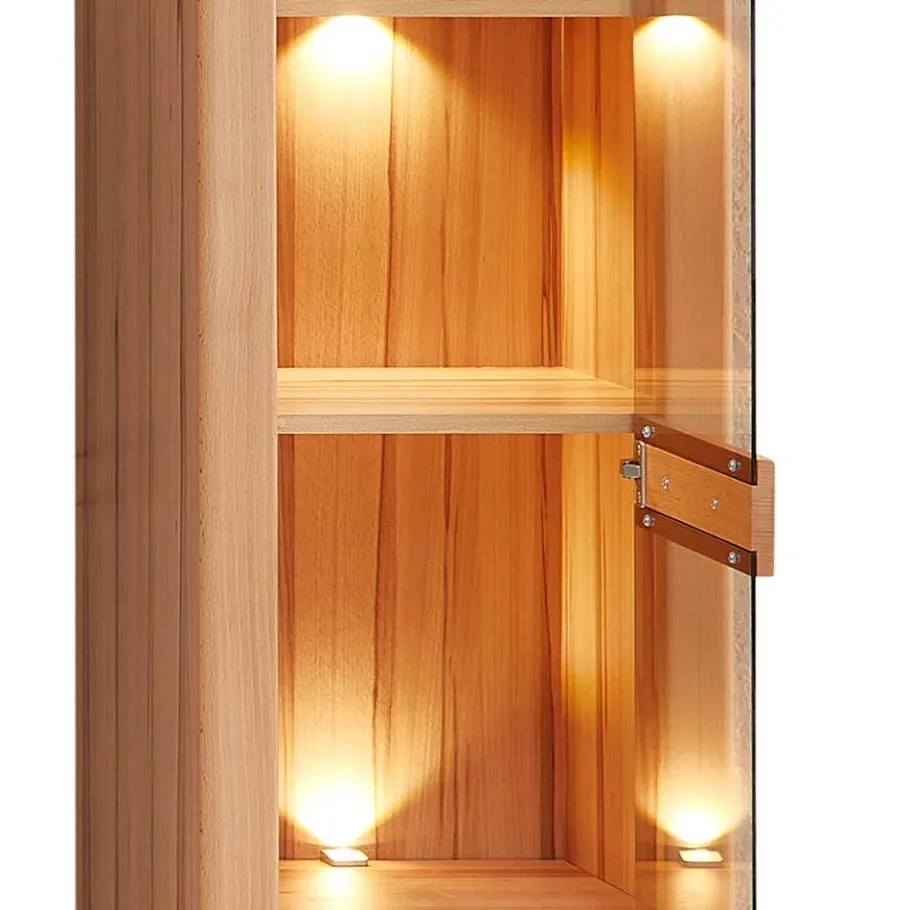 Best Kernbuche Vitrine mit einer Tür - Amyonta Vitrinen|Schränke