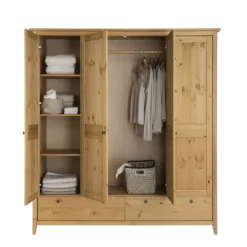 Sale Kiefer Kleiderschrank geölt & gebeizt - Zatira Kleiderschränke