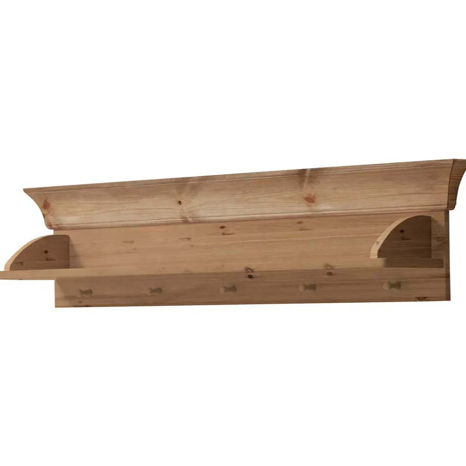 Sale Kiefer Wandhängeregal mit 5 Haken - Piatra Regale