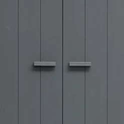 New Kiefernholz Kleiderschrank in Grau dunkel - Isnos I Kleiderschränke|Schränke