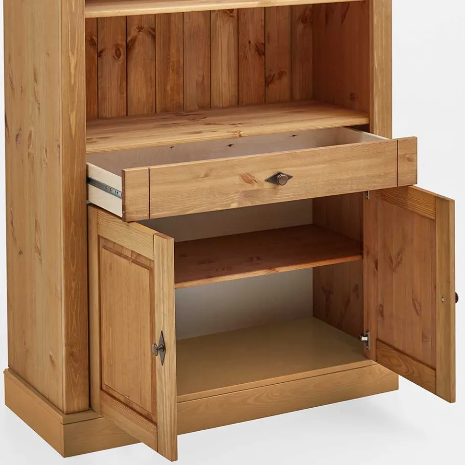 Sale Kiefernholz Landhaus Regal 108x203x45 cm - Piatra Regale