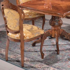 Sale Klassische Essgruppe mit Quadrattisch Magari & 4 Polsterstühlen (fünfteilig) Sitzgruppe