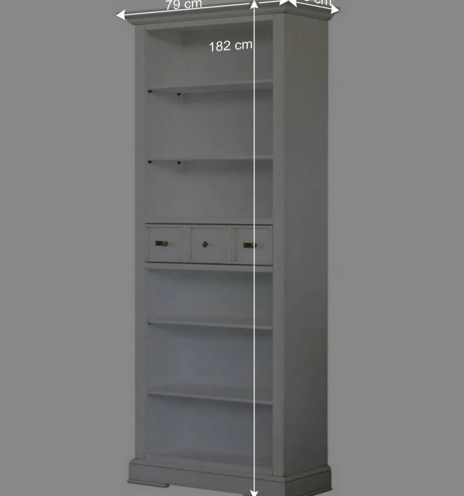 Best Klassisches Bücherregal in Antikweiß - Annot Regale|Vitrinen