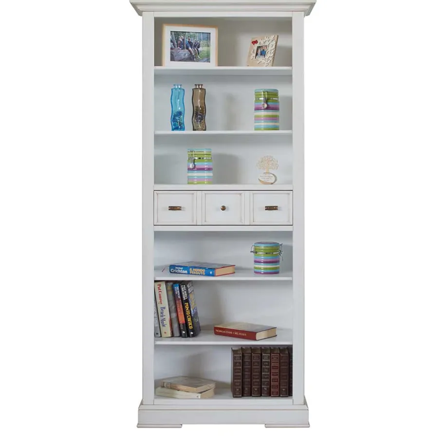 Best Klassisches Bücherregal in Antikweiß - Annot Regale|Vitrinen