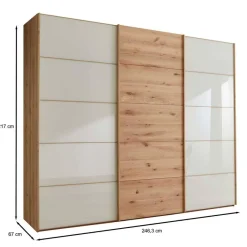 Kleiderschrank 250 cm breit mit zwei Höhen - Nikoba Kleiderschränke|Schränke