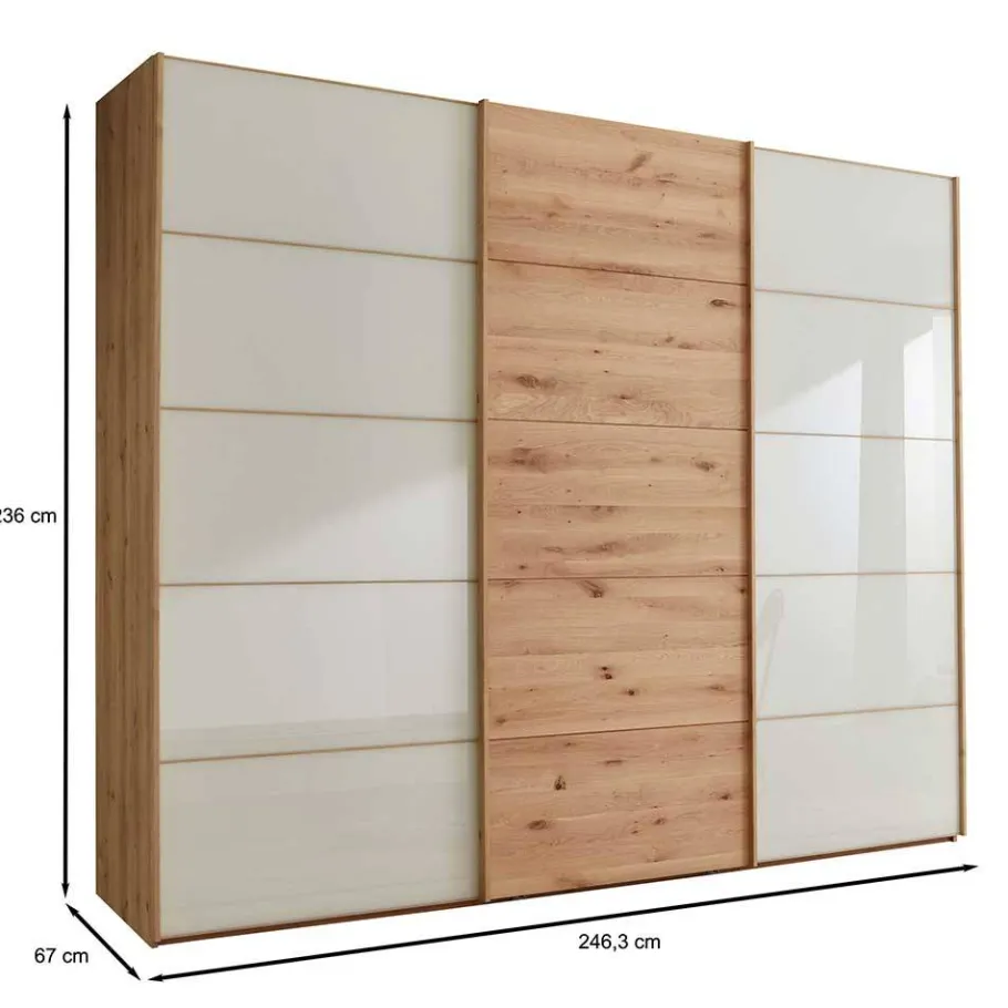 Kleiderschrank 250 cm breit mit zwei Höhen - Nikoba Kleiderschränke|Schränke