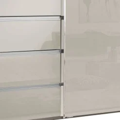 Outlet Kleiderschrank in Champagner Glasfront - Vilicita Kleiderschränke|Schränke