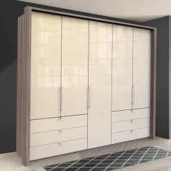 Best Kleiderschrank in Creme Glasbeschichtung - Porecca KleiderschrÀnke