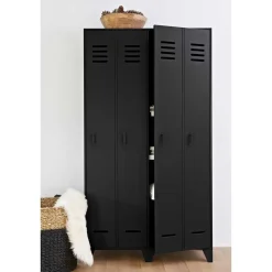 Hot Kleiderschrank in Spind Optik aus Holz und Holzwerkstoff - Tivegos Kleiderschränke|Schränke