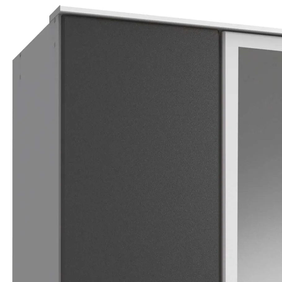 Sale Kleiderschrank in Weiß & Dunkelgrau - Vanila I Kleiderschränke|Schränke