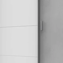 New Kleiderschrank in Weiß & Lichtgrau Beton Optik - Viganno Kleiderschränke|Schränke