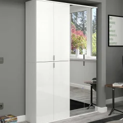 Online Kleiderschrank in Weiß HG & Spiegel - Ejulia (zweiteilig) Kleiderschränke