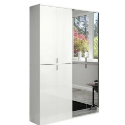 Online Kleiderschrank in Weiß HG & Spiegel - Ejulia (zweiteilig) Kleiderschränke