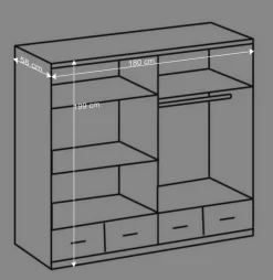 Hot Kleiderschrank Mellevos in Weiß Kleiderschränke|Schränke