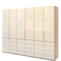 Kleiderschrank mit 12 Schubladen & 3 Falttüren - Rativian Kleiderschränke