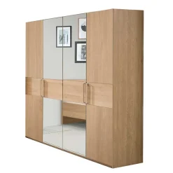 Hot Kleiderschrank mit 4 Türen in Eiche - Emdsiva Kleiderschränke|Schränke